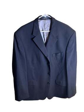 Brooks Brothers 346 Black Wool 3-Button Suit Jacket Blazer